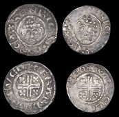 Henry II (1154-1189), Short Cross coinage, Pennies (2), both class Ib, Lincoln, Willelm, willelm · on · nico,...
