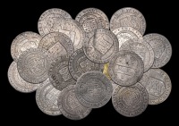 Sovereigns of England, &c, full length, silver counters (23, of the set of 36), c. 1630-5, all c. 27mm, viz. Edward...