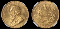 Paul Kruger, Pond, 1893 (Hern Z46; KM. 10.2; F 2). Practically mint state 	£8,000-10,000