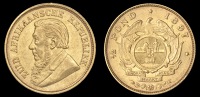 Paul Kruger, Half-Pond, 1897 (Hern Z43; KM. 9.2; F 3). Weak on eagle’s breast, otherwise extremely fine or better...