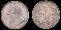 Paul Kruger, Shilling, 1896 (Hern Z21; KM. 5). Extremely fine 	£100-150