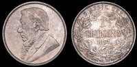 Paul Kruger, Shilling, 1897 (Hern Z22; KM. 5). Virtually as struck, lightly toned 	£90-120