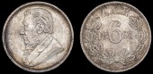 Paul Kruger, Sixpence, 1895 (Hern Z14; KM. 4). Practically mint state, lightly toned 	£400-600