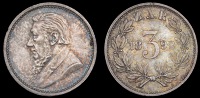Paul Kruger, Threepence, 1892 (Hern Z5; KM. 3). Practically mint state, lightly toned 	£60-80