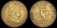 United States of America, Five Dollars, 1796/5. Has been removed from a mount, otherwise good fine, rare...