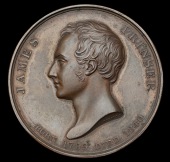 INDIA, James Prinsep, 1840, a uniface copper medal by W. Wyon, bust left, 49mm (Pudd. 840.1; BHM 1967). About...