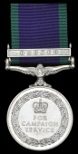 General Service 1962, 1 clasp, Borneo (23710346 Pte. W. McLaughlin, Q.O. Hldrs.) edge bruise, good very fine	 £50-70