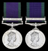 General Service 1962 (2), 1 clasp, Malay Peninsula (071112 C. Arundel, A.B. R.N.; 7520 PC. Osman Bin Sulaiman,...