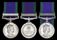 General Service 1962 (3), 1 clasp, Northern Ireland (25035942 Pte W D Turner, LI; 25183561 Pte S M Litchfield, LI;...
