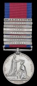 
Military General Service 1793-1814, 7 clasps, Corunna, Salamanca, Pyrenees, Nivelle, Nive, Orthes, Toulouse ...