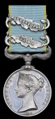 Crimea 1854-56, 2 clasps, Alma, Sebastopol (D. McGregor. 42nd Regt.) officially impressed naming, two edge bruises,...