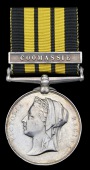 Ashantee 1873-74, 1 clasp, Coomassie (271 Pte. P. Baird, 42nd Highds. 1873-4) overall wear, therefore good fine 	...