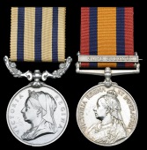Pair: Private John Armstrong, Royal Highlanders, one of the small detachment that served in Matabeleland in 1893,...