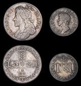 James II (1685-1688), Shilling, 1685 (ESC 1068; S 3410); together with a Fourpence, 1687 (S 3414) [2]. First fine...
