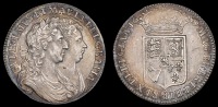 William and Mary (1688-1694), Halfcrown, 1689, first shield, no frosting, pearls, edge primo (ESC 507; S 3434). Good...