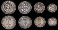 William and Mary (1688-1694), Maundy set, 1689 (ESC 2384; S 3446) [4]. Good very fine and toned, very rare	£900-1,200