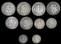 William and Mary (1688-1694), Fourpences (4), all 1689; Threepences (2), both 1689; Twopences (2), 1689, 1694;...