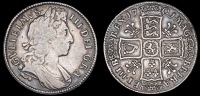 William III (1694-1702), Halfcrown, 1701, plumes, edge decimo tertio (ESC 567; S 3496). A few rim nicks and smoothed...