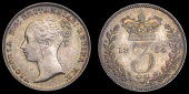 Victoria (1837-1901), Threepence, 1854 (ESC 2061; S 3914). Extremely fine or better, lightly toned 	£100-150
