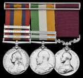 Three: Serjeant J. McIntyre, 77th Battery, Royal Field Artillery

Queen’s South Africa 1899-1902, 3 clasps, Cape...
