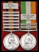 Pair: Lance-Corporal C. Ransom, Royal Engineers

Queen’s South Africa 1899-1902, 6 clasps, Cape Colony, Tugela...