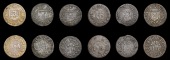 Bath, Richard Abbott, Farthing, 1.02g/6h (N –; BW. 7); Richard Bigges, Farthings (3), Ramage dies both sides,...