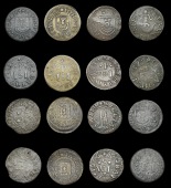Bath, John Pearce, Farthings, 1652 (3), 1.00g/6h (N 3964; BW. 26), 1.30g/6h, 0.96g/3h (both N 3965; BW. 27); Robert...