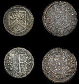 Kilmersdon, T. F[oster], Farthing, 0.70g/6h (N 9476; BW. Uncertain 67); William Foster, Farthing, 1669, 2.26g/9h (N...