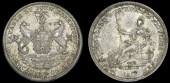 Northumberland, Newcastle-upon-Tyne, John Robertson, Halfcrown, 1811, arms and supporters, rev. female seated left,...