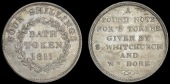 Somerset, Bath, Samuel Whitchurch and William Dore, Four Shillings, 1811, value around wreath, rev. legend,...