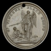 Isle of St. Vincents Black Corps Medal 1795, bronze, pierced for suspension, good very fine and scarce	 £800-1000