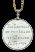 Honourable East India Company Medal for Ceylon 1795-96, silver, a good original striking with no evidence of die...