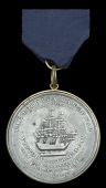 Alexander Davison’s Medal for Trafalgar 1805, contained in original copper frame with integral rings for...