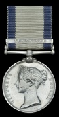Naval General Service 1793-1840, 1 copy clasp, Trafalgar (John Smith) unofficially re-impressed, contact marks,...