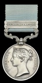 Army of India 1799-1826, 1 clasp, Seetabuldee & Nagpore (Lieut. L. W. Watson, 24th N.I.) long hyphen reverse,...