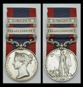 Sutlej 1845-46, for Moodkee 1845, 2 clasps, Ferozeshuhur, Aliwal (John Davison, 50th Regt.) edge bruise, some...