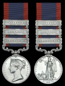 Sutlej 1845-46, for Moodkee 1845, 3 clasps, Ferozeshuhur, Aliwal, Sobraon (Samuel Walford, 31st Regt.) ‘bulge’...