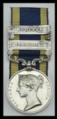 Punjab 1848-49, 2 clasps, Mooltan, Goojerat (Edwd. Lynch, 10th Foot) repair to rosette on ‘Mooltan’ clasp which...