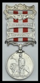 Indian Mutiny 1857-59, 2 clasps, Relief of Lucknow, Lucknow (Henry Harris, 1st Bn. 23rd Regt.) claw refitted and...