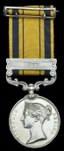 South Africa 1877-79, 1 clasp, 1877 (Lieut. C. R. O’Flaherty, P.A.G. Rifle Vols.) silver buckle on ribbon,...