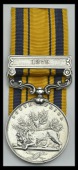 South Africa 1877-79, 1 clasp, 1879 (T/2065 Pte. J. Hutchins, A.S. Corps) edge bruising, contact marks, nearly very...