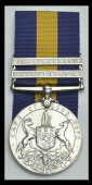 Cape of Good Hope General Service 1880-97, 2 clasps, Basutoland, Bechuanaland (Pte. W. Clark, Dynes Rfs.) very...