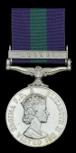 General Service 1918-62, 1 clasp, Brunei (23882646 Rfn. J. Forsyth, 1 Green Jackets) edge bruising, some contact...