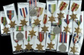 1939-45 Star (2); Atlantic Star (3); Africa Star (4); Pacific Star (2); Burma Star (2); Italy Star; France and...