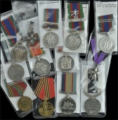 India Service Medal; Canadian Volunteer Service Medal (4) one with overseas clasp; another with ‘Dieppe’ clasp;...