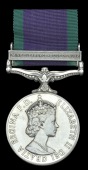 General Service 1962-2007, 1 clasp, Mine Clearance - Gulf of Suez (MEM(L)1 S D Duffy D180116L RN) nearly extremely...