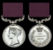 Army Meritorious Service Medal, V.R. (E. York 2067 Sergt. Major G. Ware, Bombay Unattached List) test mark to rim,...