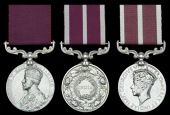 Indian Army Meritorious Service Medal (3), G.V.R., 1st issue (2) (3116 Lce. Naik Chanda Singh, 107th Pioneers; 1412...