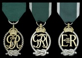 Royal Naval Reserve Decoration (3), G.V.R., hallmarks for London 1928; another, G.VI.R., 1st issue, reverse...