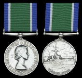 Royal Marine Forces Volunteer Reserve L.S. & G.C., E.II.R., 2nd issue (RMV. 200384 M. E. A. Wine, Sgt. R.M.F.V.R.)...
